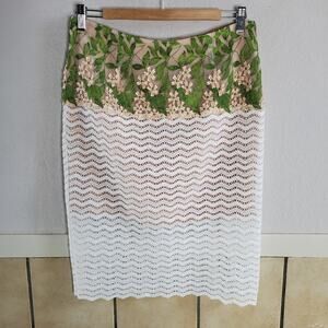 English Factory Floral lace  embroidered skirt in excellent condition Size Large